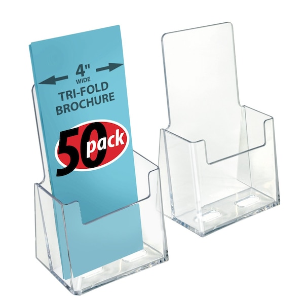 Trifold Brochure Holder. Inside Dimension: 4.125''W, 50PK